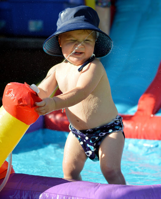 Kids Bucket Sun Hat - Navy - Factory Seconds