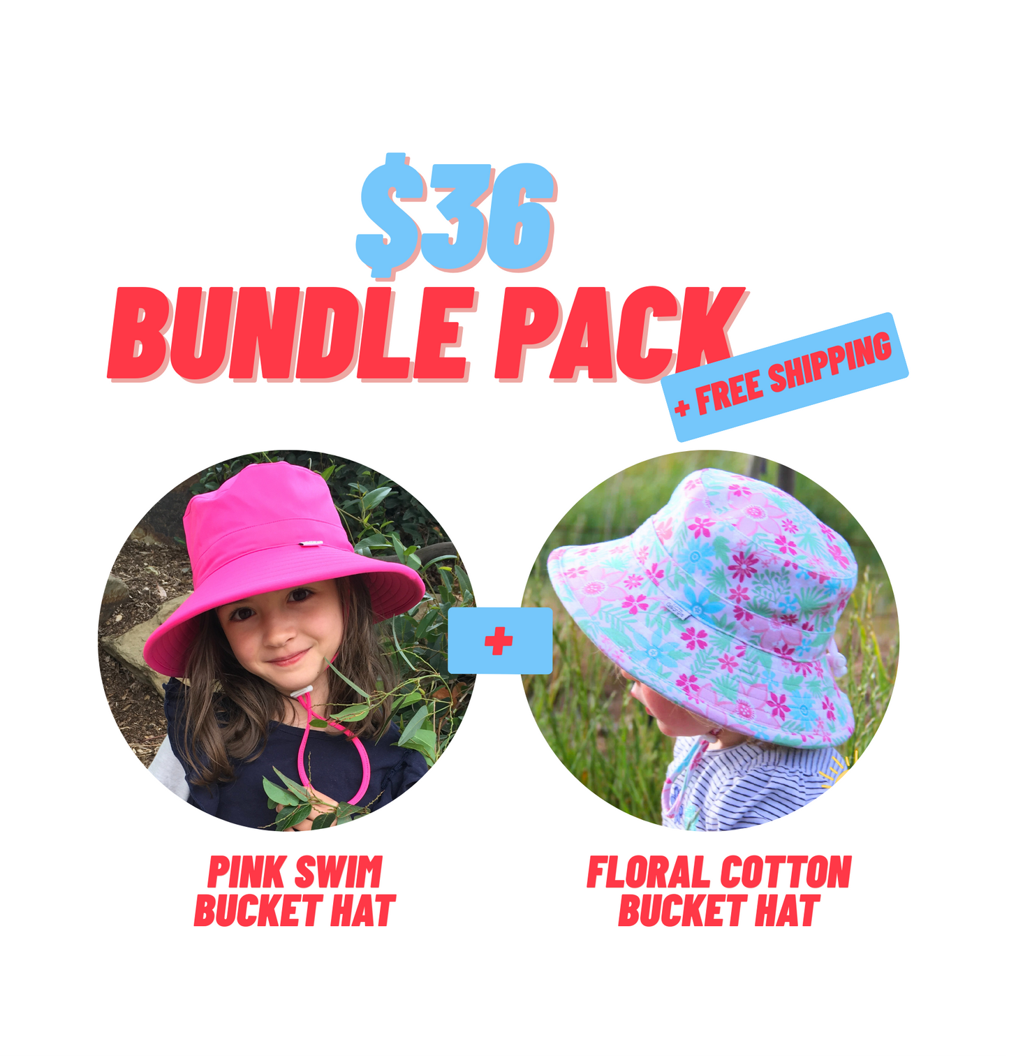 Burnt Toast Kids Girls Bucket Sun Hat Bundle Pack Special
