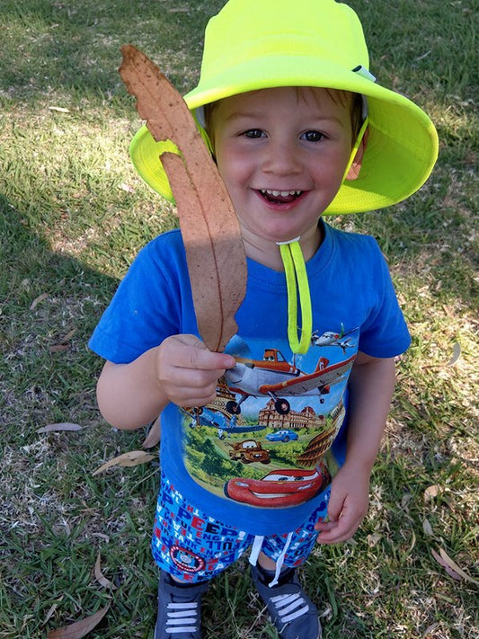 Eco Friendly Kids Bucket Hat - Neon Yellow