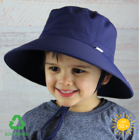Kids Bucket Sun Hat - Navy - Factory Seconds