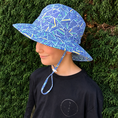 NEW - Burnt Toast - Kids Bucket Sun Hat - Blue Daze